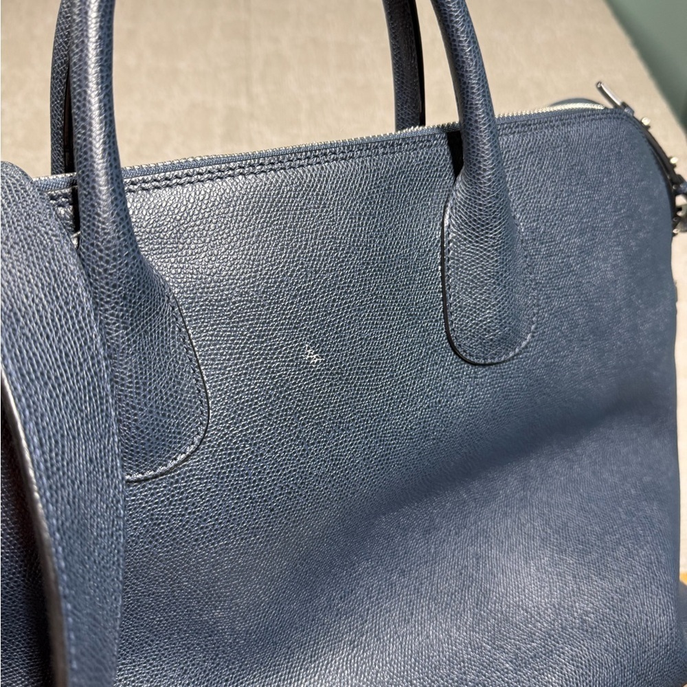 Valextra MyLogo Bowling Bag Blue - Picture 4 of 16